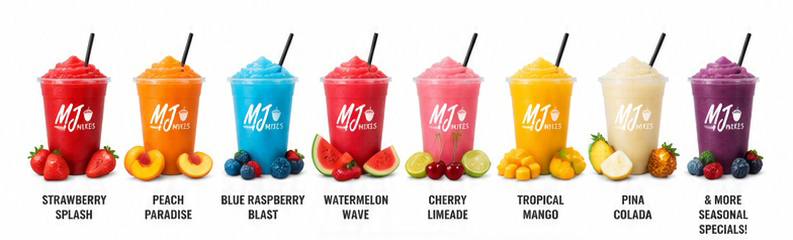 Popular MJ Mixes frozen drink flavors